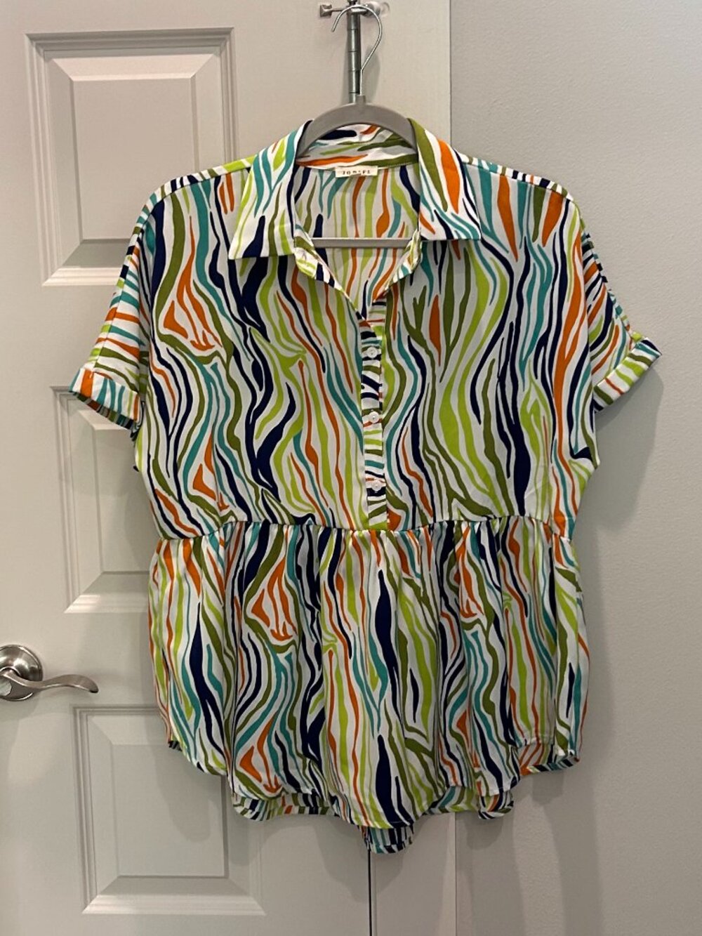 Jodifl Zebra Pattern Colorful Shirt